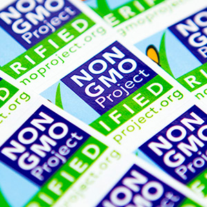 Non-gmo labels printed by Consolidated Label