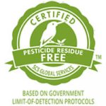 certified pesticide residue free food label symbol