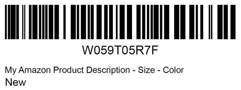 Amazon FNSKU barcode