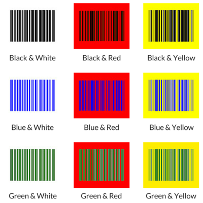 Barcode Colors That Work