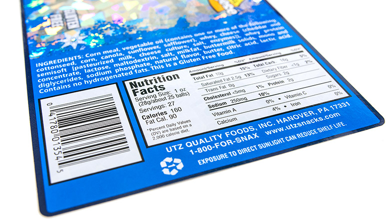 How to get a nutrition facts label
